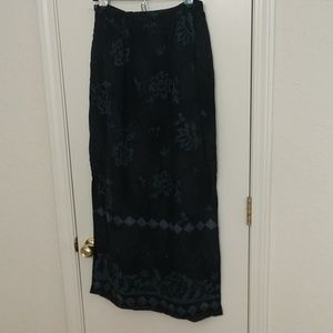 Long navy skirt